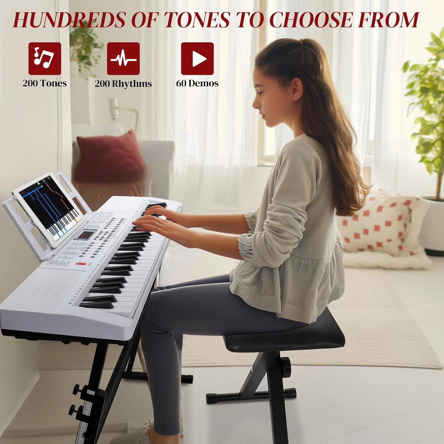 HUNDREDS OF TONES TO CHOOSE FROM

200 Tones  
200 Rhythms  
60 Demos