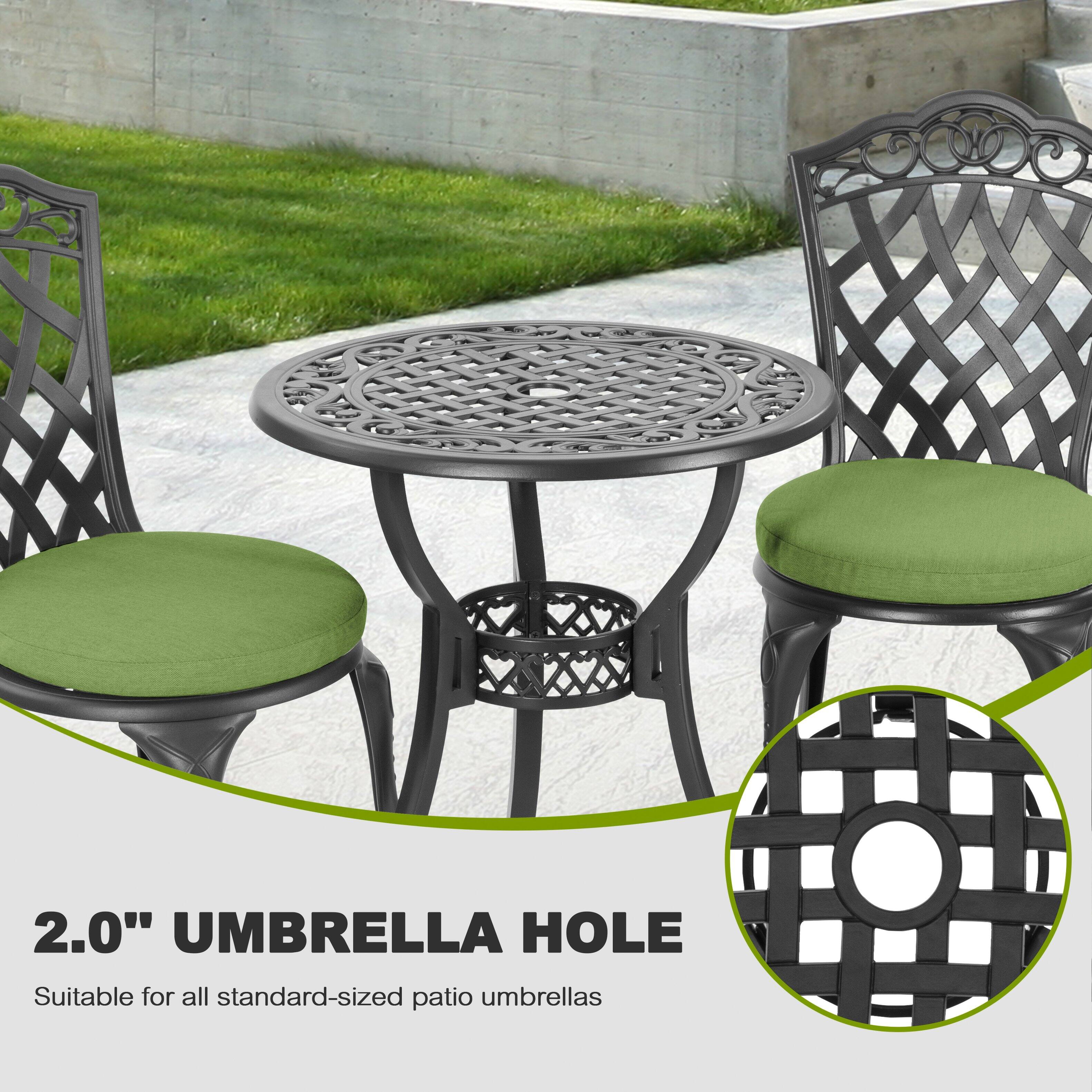 2.0" UMBRELLA HOLE  
Suitable for all standard-sized patio umbrellas