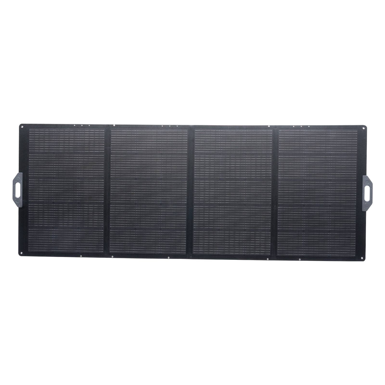 Alt View 5. VEVOR - 400W Foldable Solar Panel, 24% High-Efficiency Portable Monocrystalline Solar Panel Charger with MC4 Output - Black.