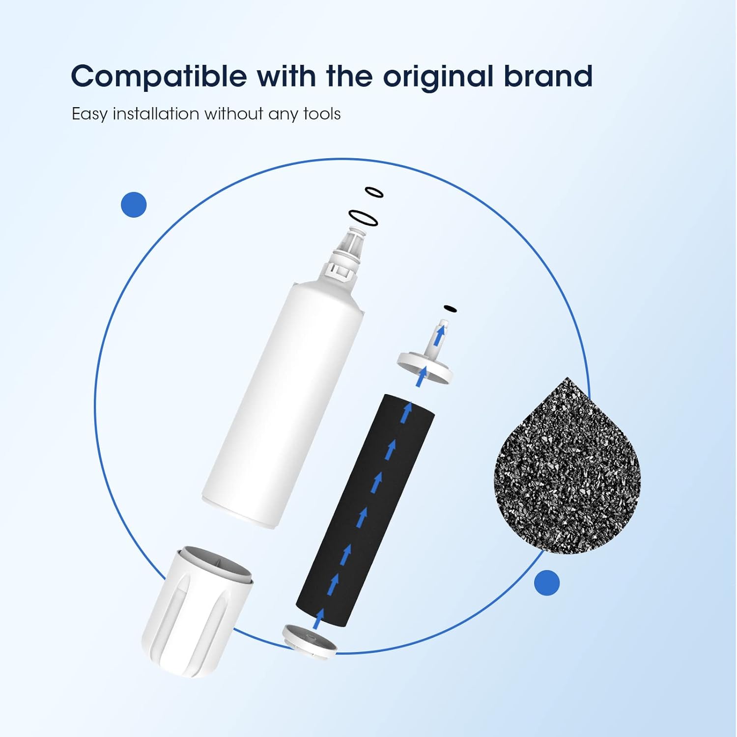 Compatible with the original brand  
Easy installation without any tools