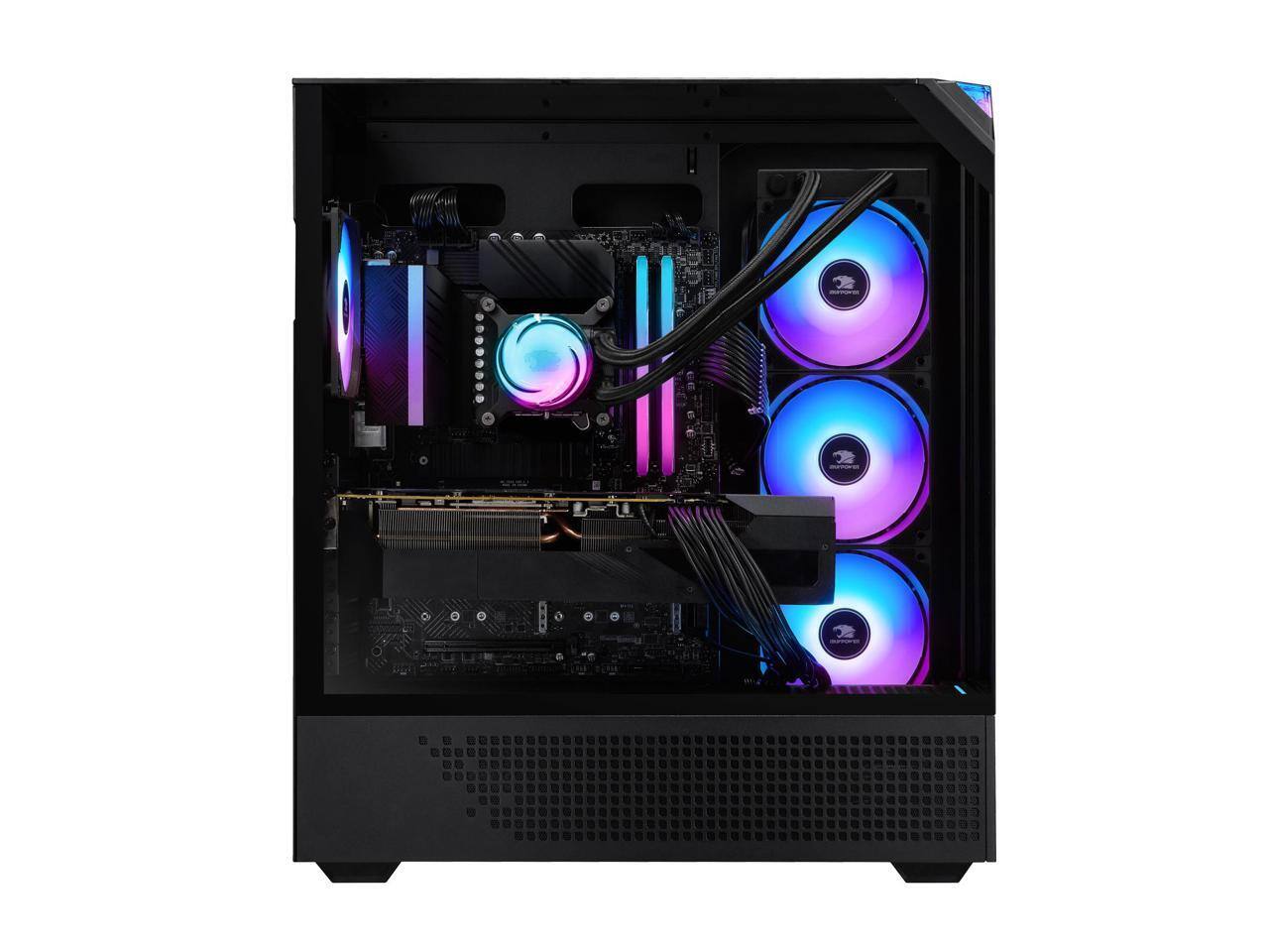Alt View 2. iBUYPOWER - iBUYPOWER Element Gaming PC - Ryzen 7 9850X3D, RX 9070XT 16GB, 32GB DDR5, 1TB SSD, Win 11, KB+Mouse - Black.