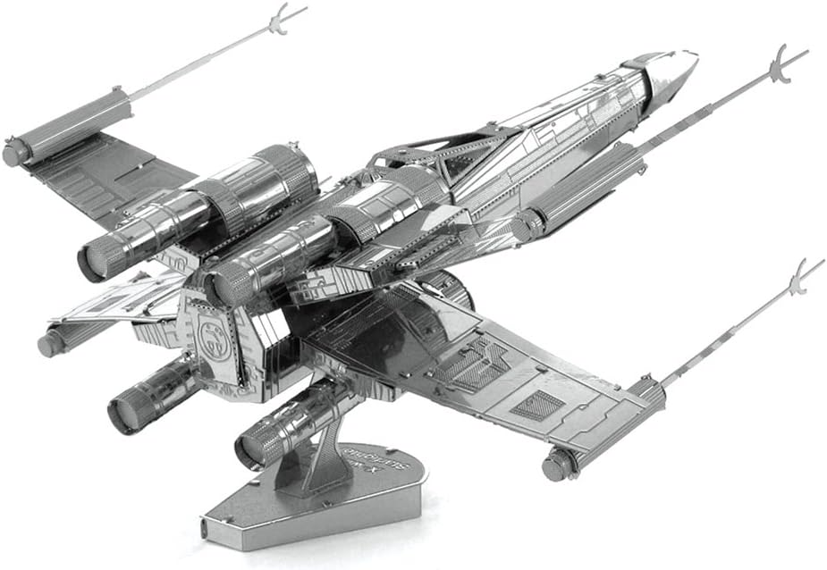 Alt View 3. Metal Earth - Metal Earth Star Wars X-Wing Fighter 3D Metal Model Kit Fascinations - Silver.