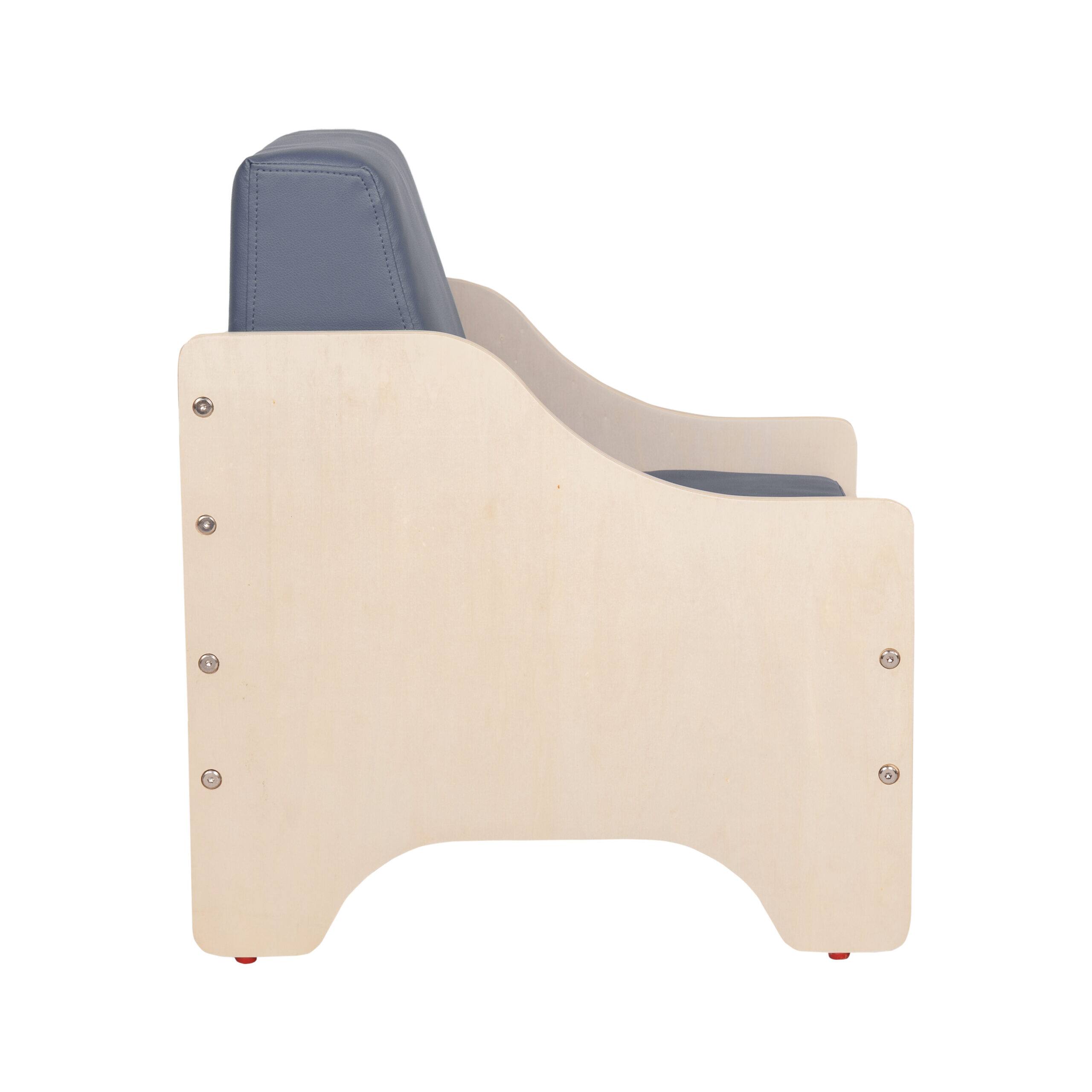 Back. Children's Factory - Everyday Lounge Chair - Gray Cushions - Assembled - Gray.
