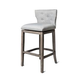 Maven Lane - 31" Hugo Bar Stool Finish with Fabric Upholstery - Reclaimed Oak