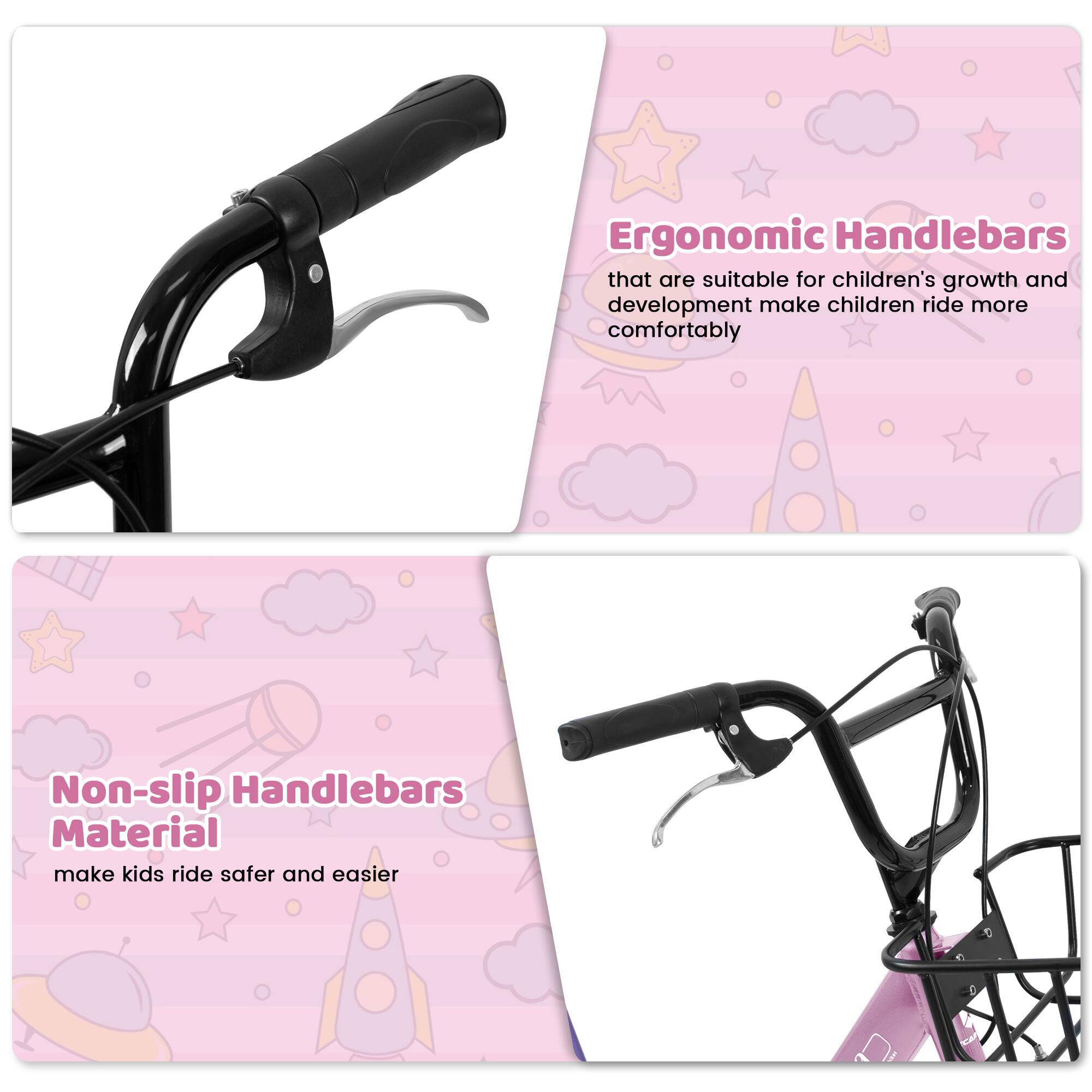 Ergonomic Handlebars  
that are suitable for children's growth and development make children ride more comfortably

Non-slip Handlebars Material  
make kids ride safer and easier