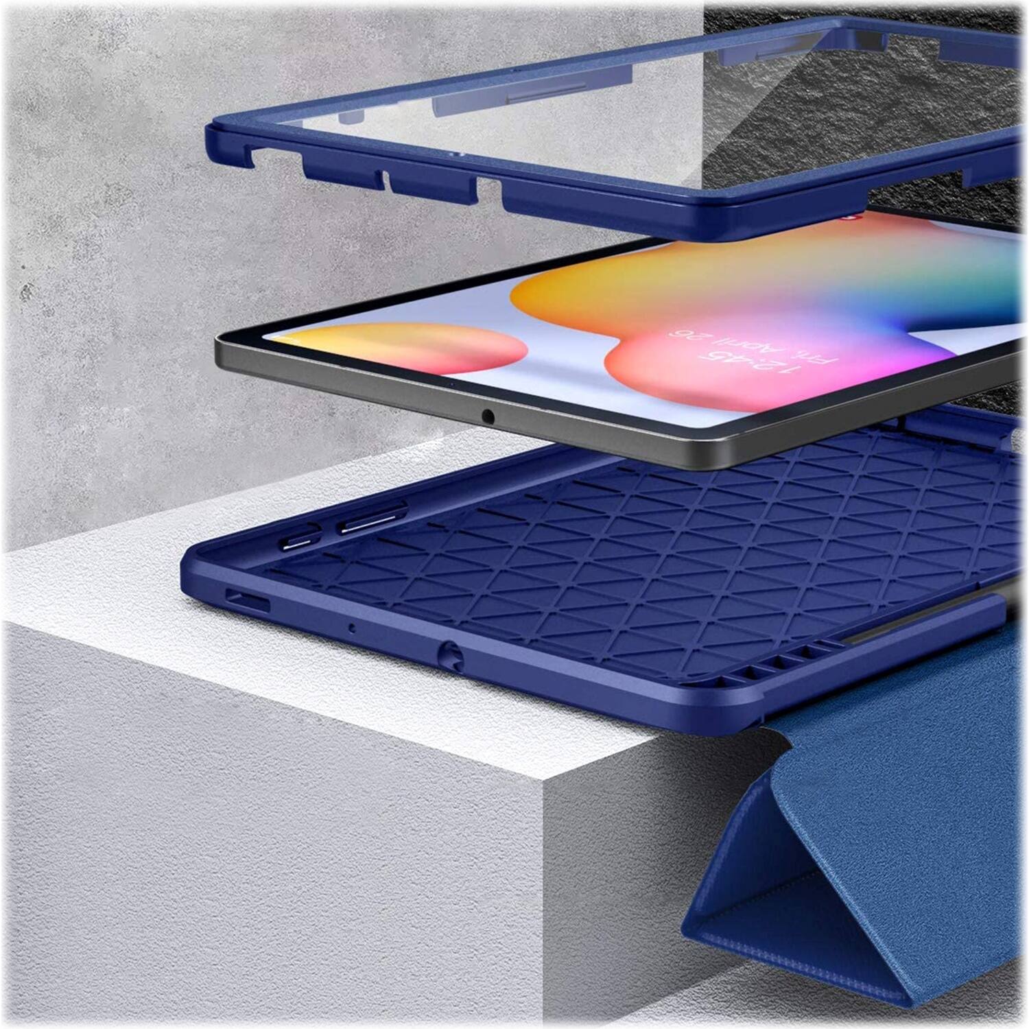 Alt View 18. SaharaCase - Heavy Duty Folio Case for Samsung Galaxy Tab S6 Lite (2020-2024) - Blue.