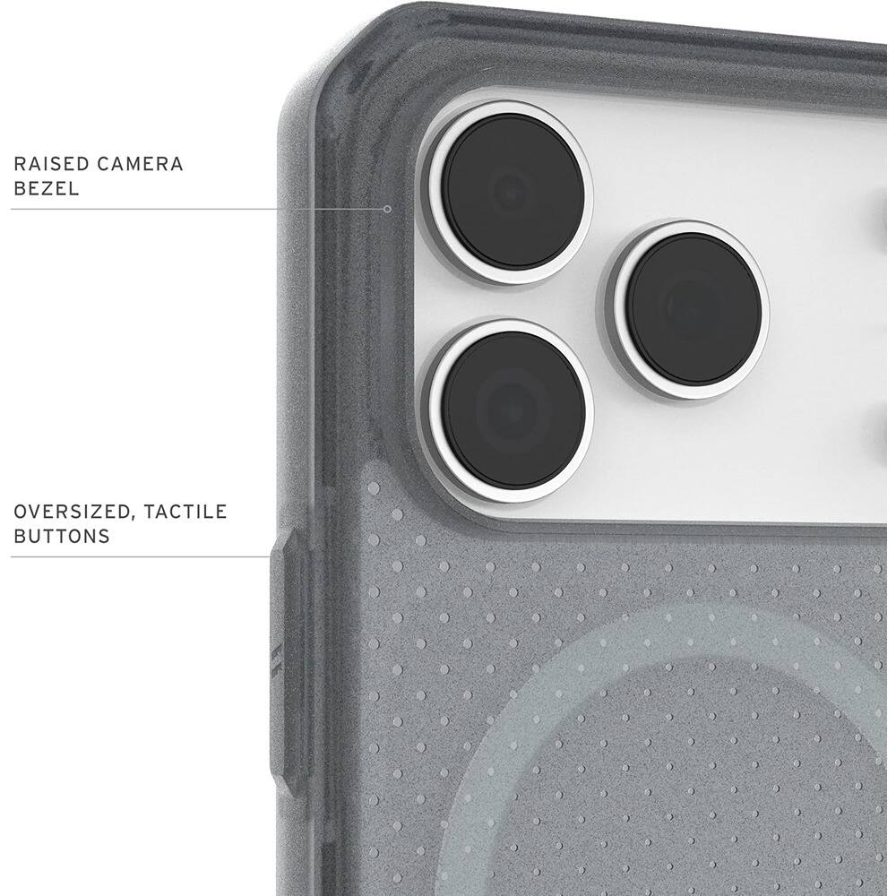 Alt View 1. PARKER SLATER - iPhone 17 Pro MagSafe Case, Translucent Military-Grade Protection (Ash) - Black.