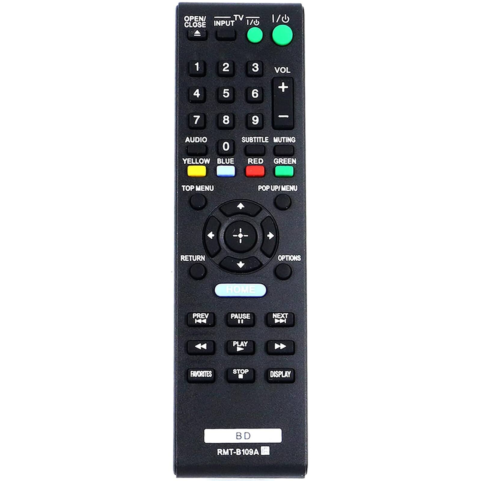 ZdalaMit - RMT-B109A Replacement Remote for SONY DVD Player BDP-S380 BDP-S480 BDP-BX38 BDP-S280 BDP-S383 148939911 1-489-399-11 - Black