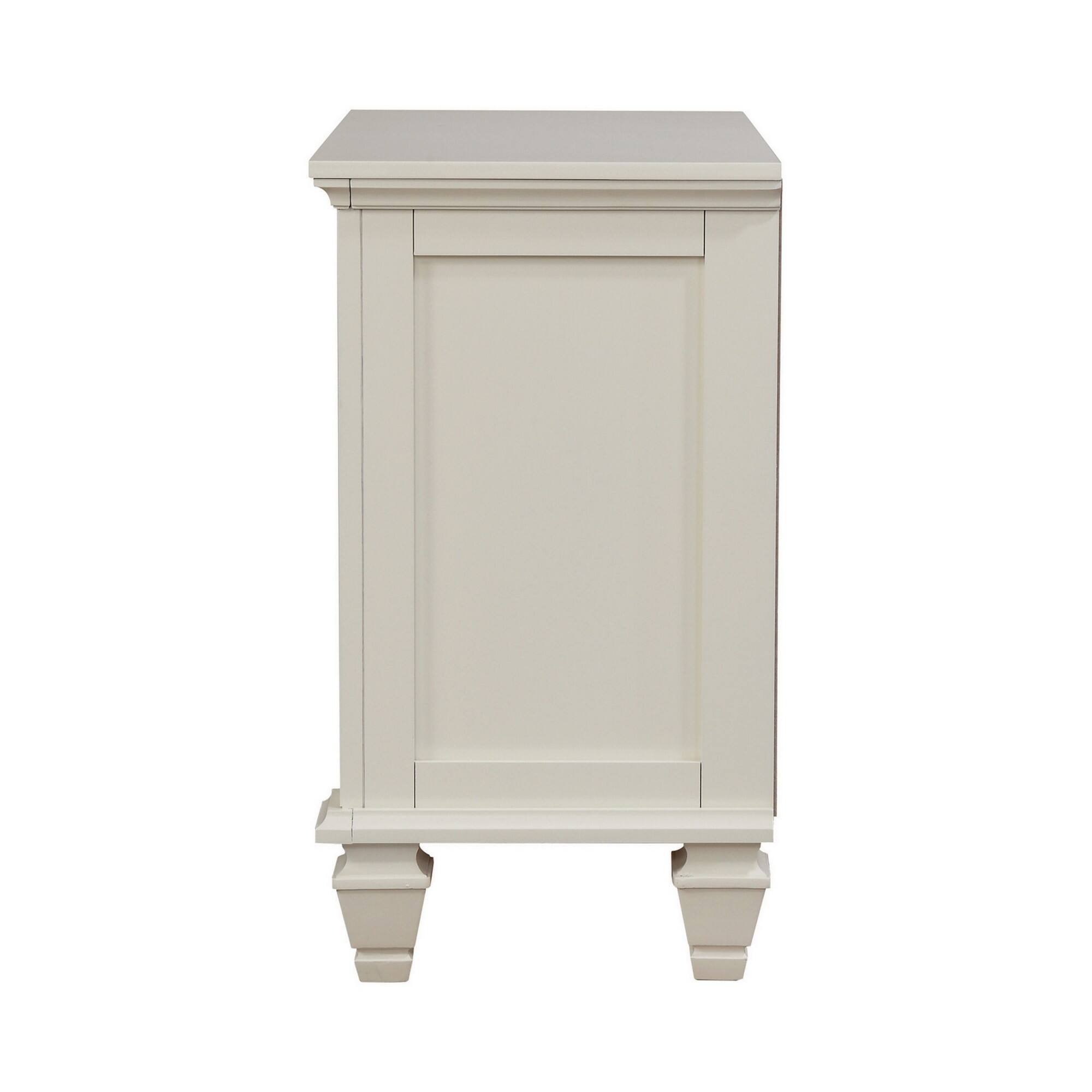 Manhattan Lane Lila 30 Inch Nightstand with Slide Out Tray, Felt Lined ...