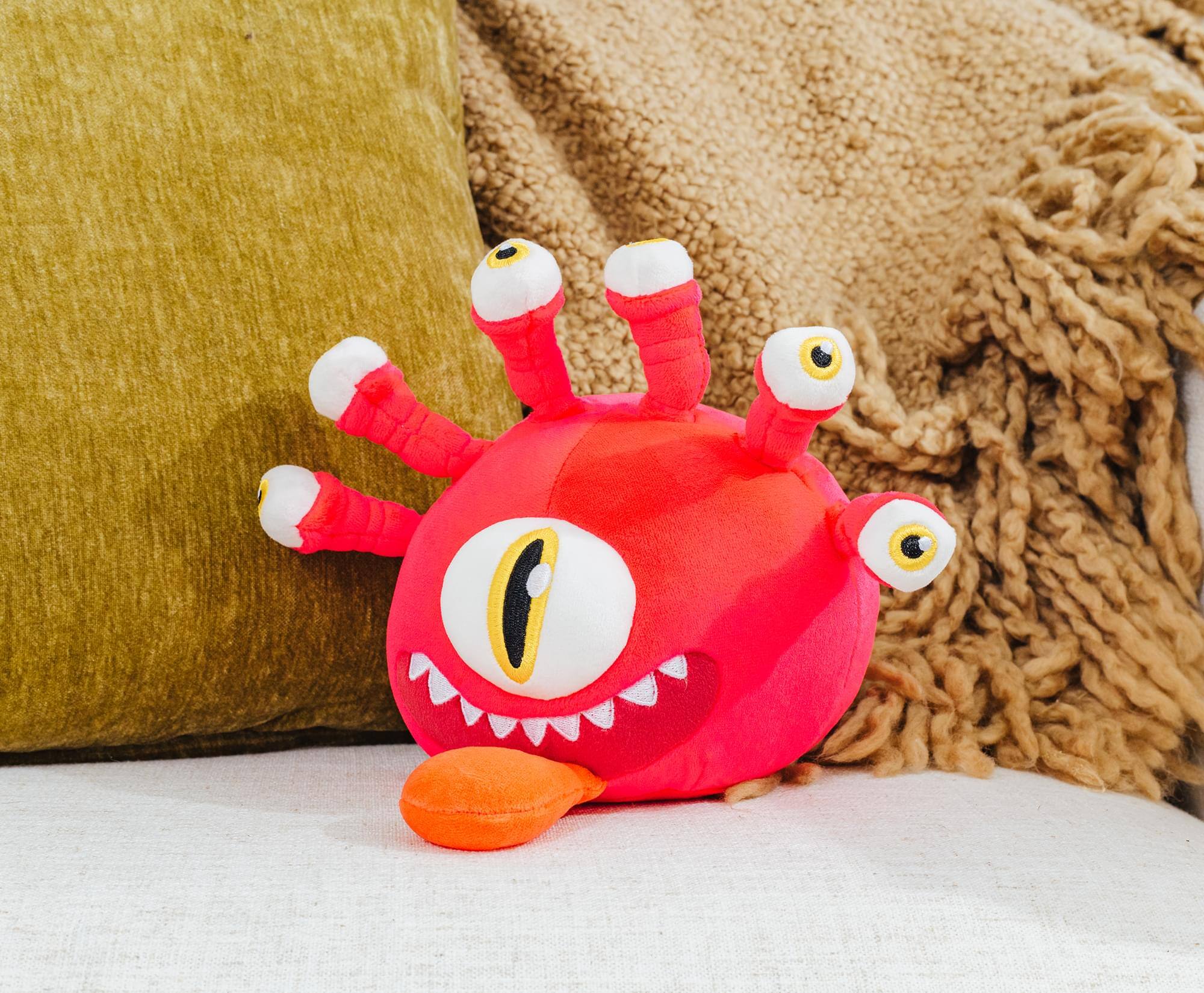 Alt View 5. Toynk - Eyeball Overlord 8-Inch Collector Plush - Red.