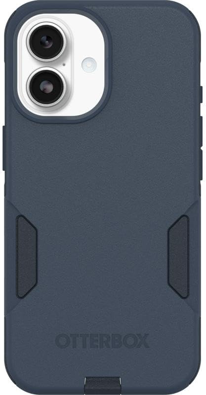 Left. OtterBox - OtterBox iPhone 17 (Only) Bundle: Commuter Series MagSafe Case & Screen Protector - Built-in magnets - Thin & Protective - Blue Sentiment.