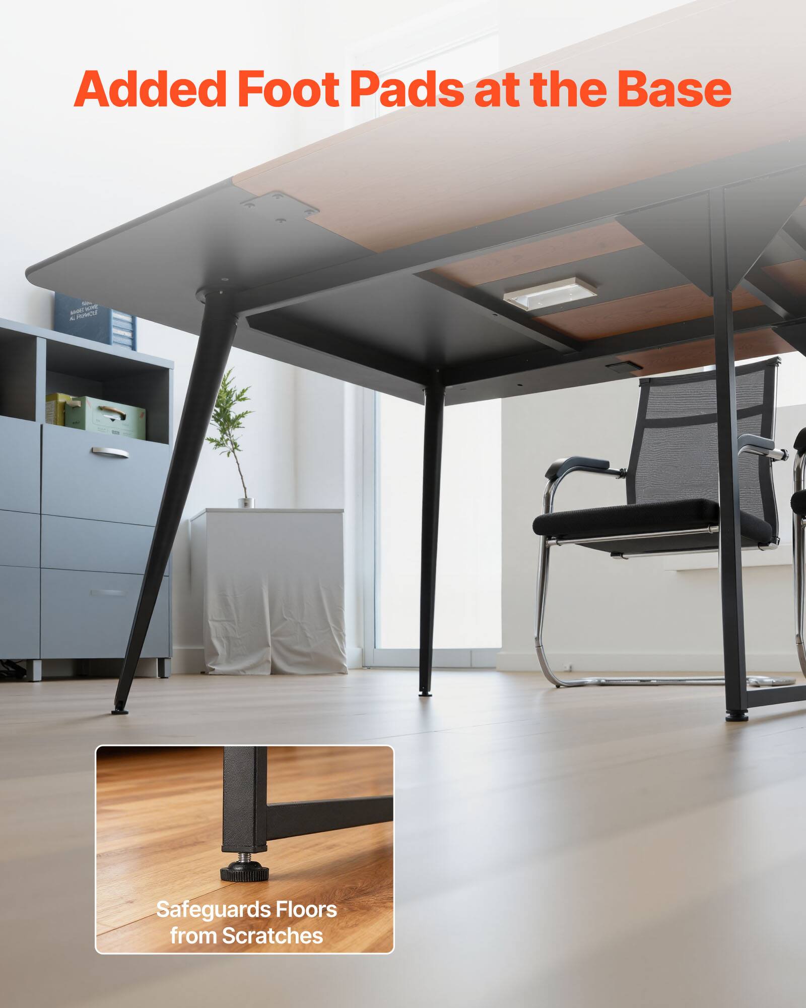 Added Foot Pads at the Base

Safeguards Floors from Scratches