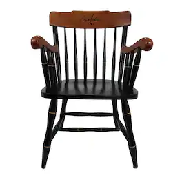 Jardine - Washington Capitals Captain's Chair with Cherry Arms & Crown - Black