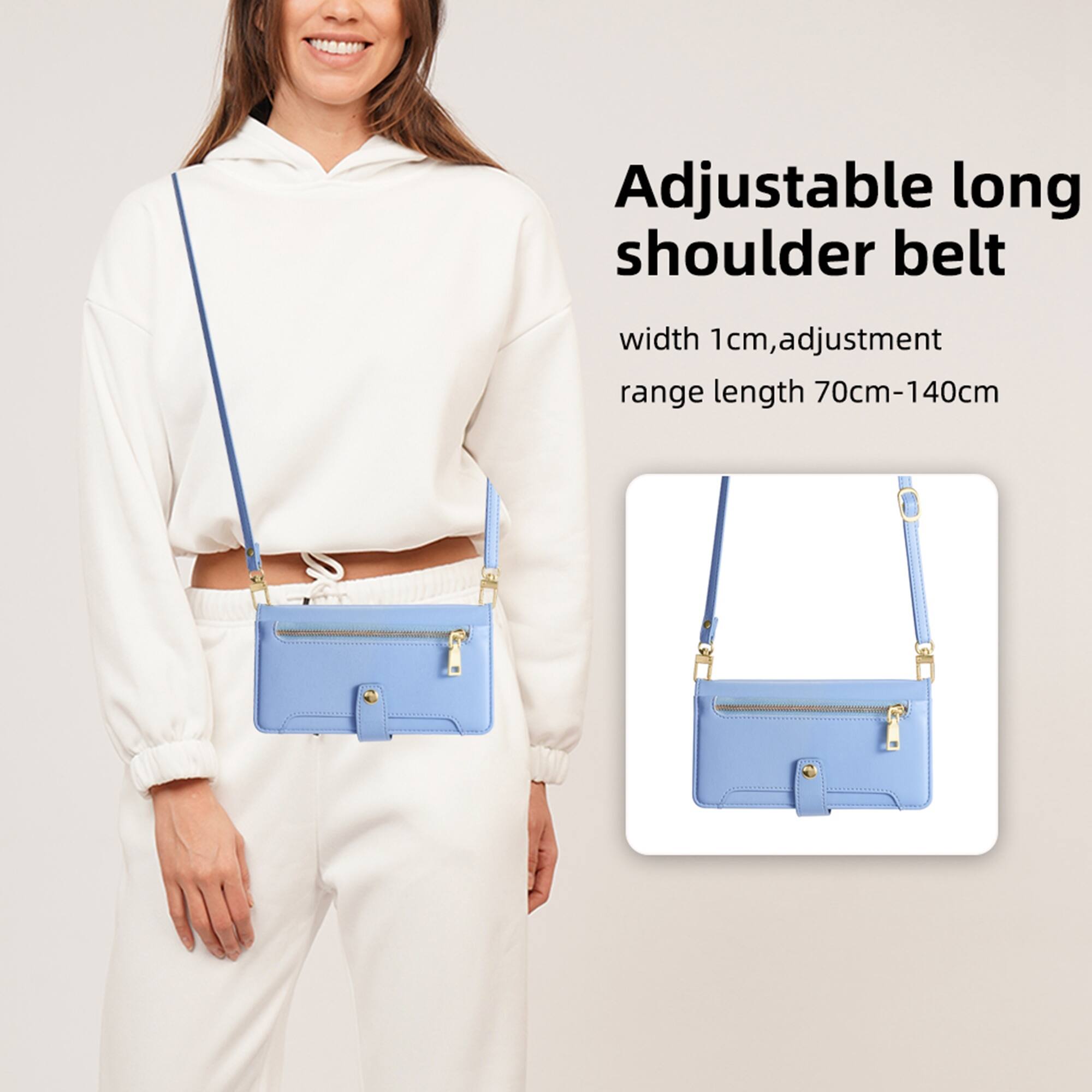 Adjustable long shoulder belt  
width 1cm, adjustment range length 70cm-140cm