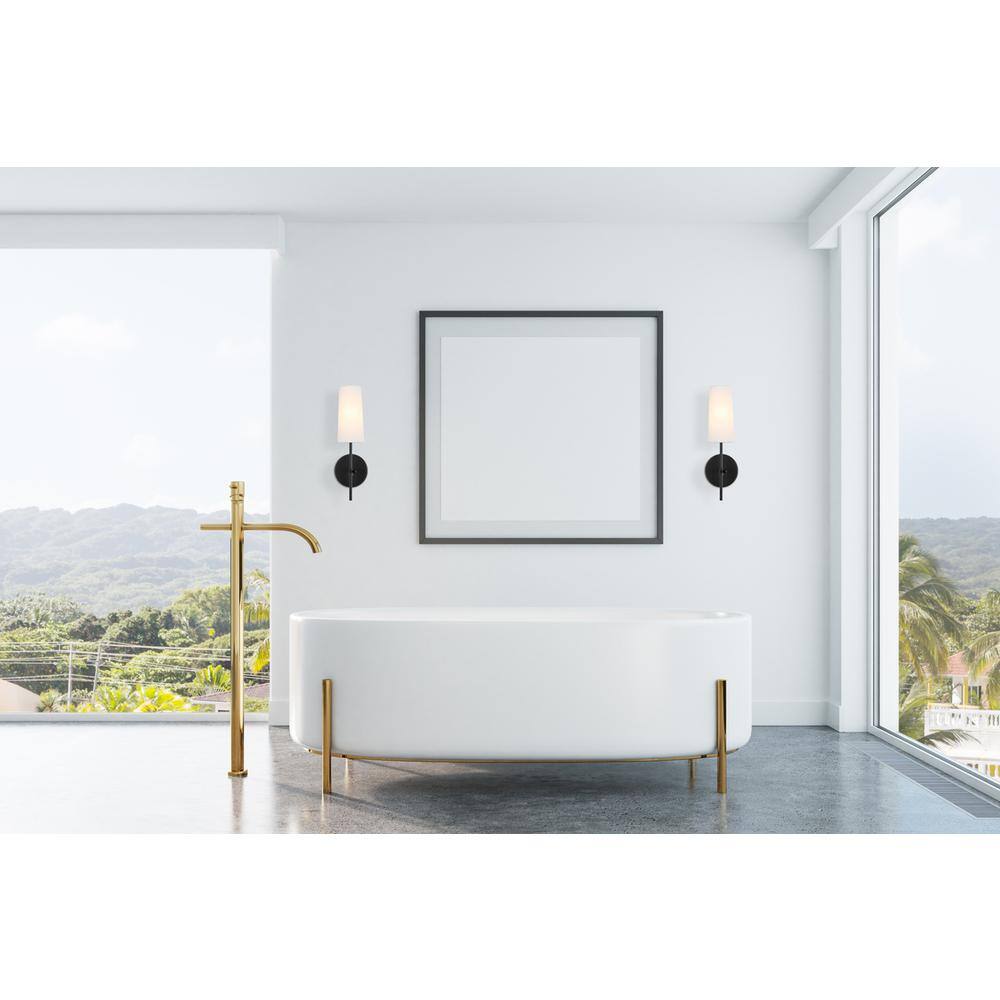 Living District - Mel 1 light wall sconce - Black And White Shade price history on PriceWatchPro
