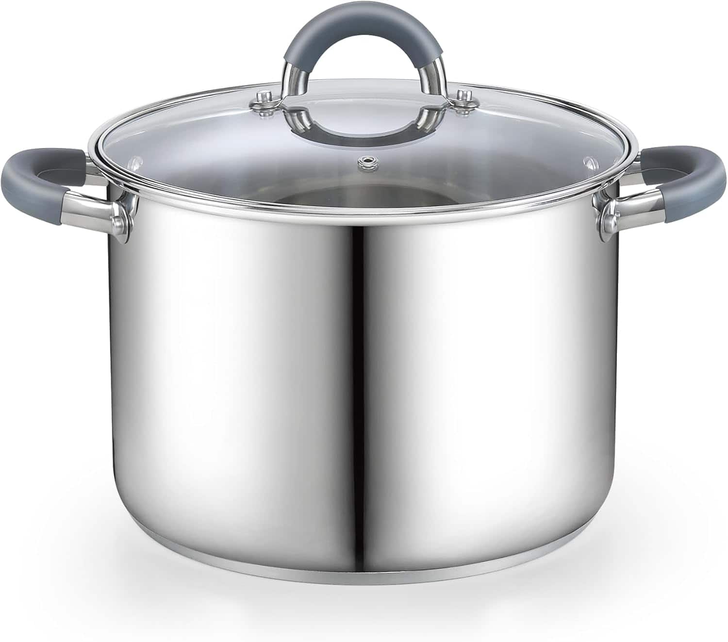 Cook N Home - Basics 12 Qt S/S StockPot for Pasta, Soup with Lid,Silicone Handle,Even Heating, Oven Safe, Canning, Boiling, Simmer - Stainless Steel price history on PriceWatchPro