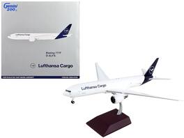 GeminiJets - Boeing 777F Commercial Aircraft Lufthansa Cargo Tail Gemini 200 Series 1/200 Diecast Model Airplane - White with Blue