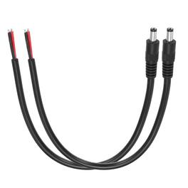 Unique Bargains - 2pcs DC Power Pigtails Cable, 5.5x2.5mm Male to Bare Wire, 30cm, for CCTV Camera, DVR, LED Strip - Black