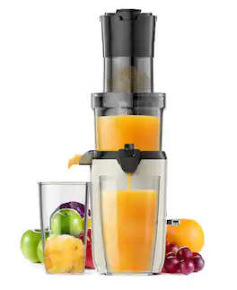 Sugift - 180W Juicer Machines, Cold Press Juicer, Powerful Slow Juicer - Beige