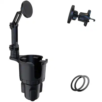 Front. TECH SAFARI - Magnetic Car Cup Holder Phone Mount For Magsafe Cell With Cupholder Expander Air Vent 15 All Smartphone And - Default.