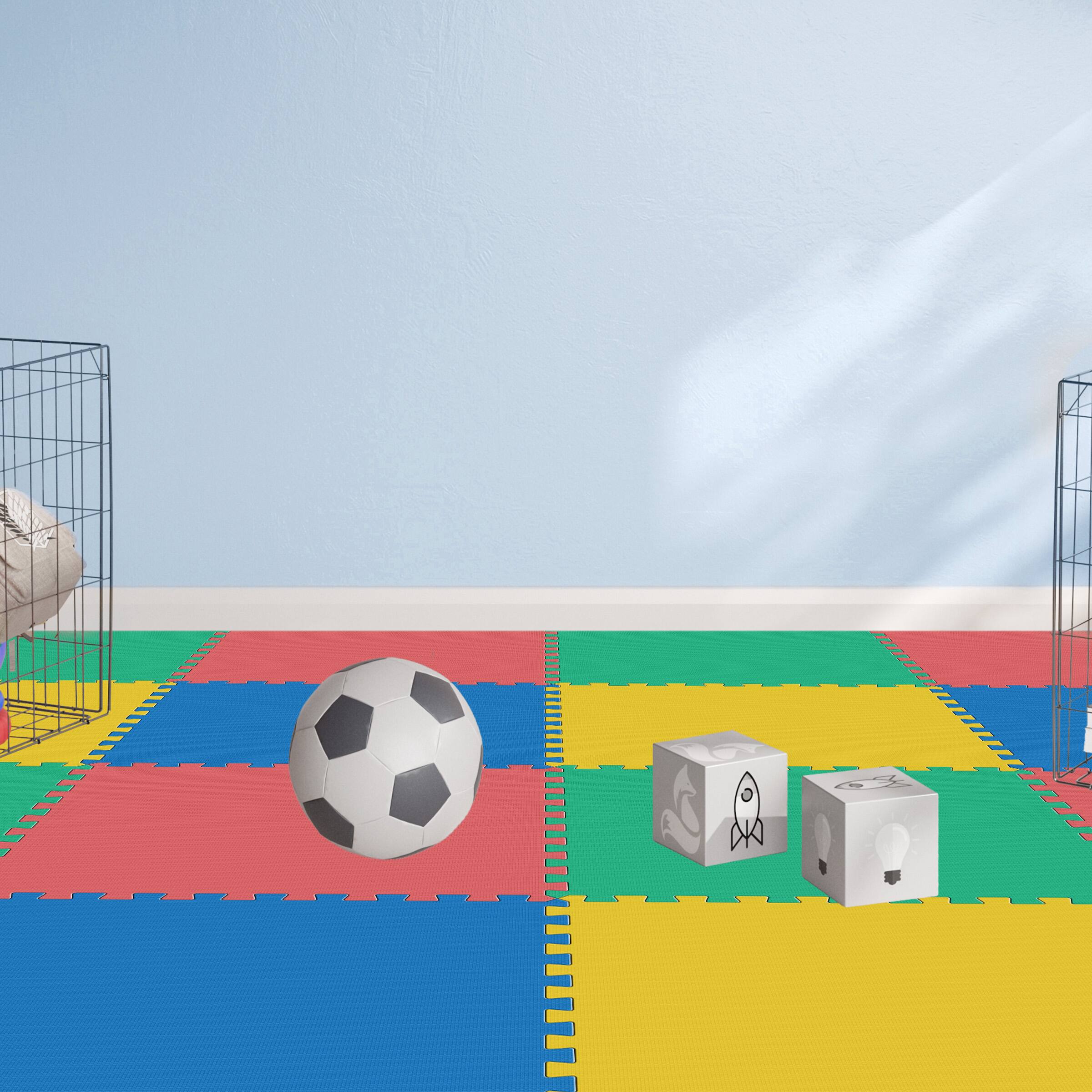 Alt View 1. Stalwart - 24-Inch EVA Foam Tiles 4-Pack - Multicolor.