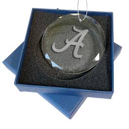 The Memory Company - Alabama Crimson Tide 3.25'' Laser Engraved Glass Ornament - Multicolor