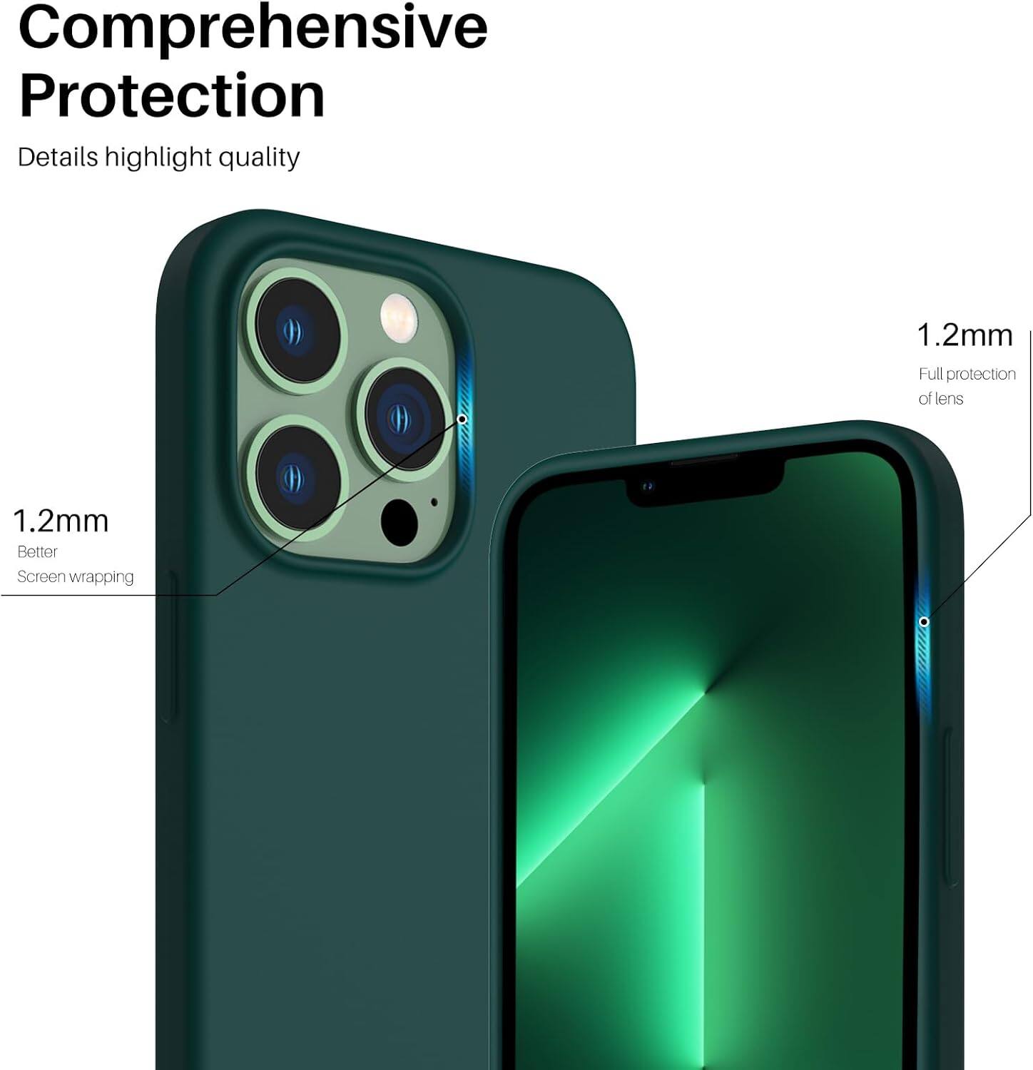 Comprehensive Protection Details highlight quality 1.2mm Full protection of lens 1.2mm Better Screen wrapping