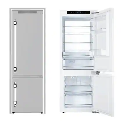Front. ILVE - ILVE 24 inch Built-In Counter-Depth Bottom Freezer Refrigerator with 8.37 cu. Ft. Total Capacity (Panel Ready) - Panel Ready.