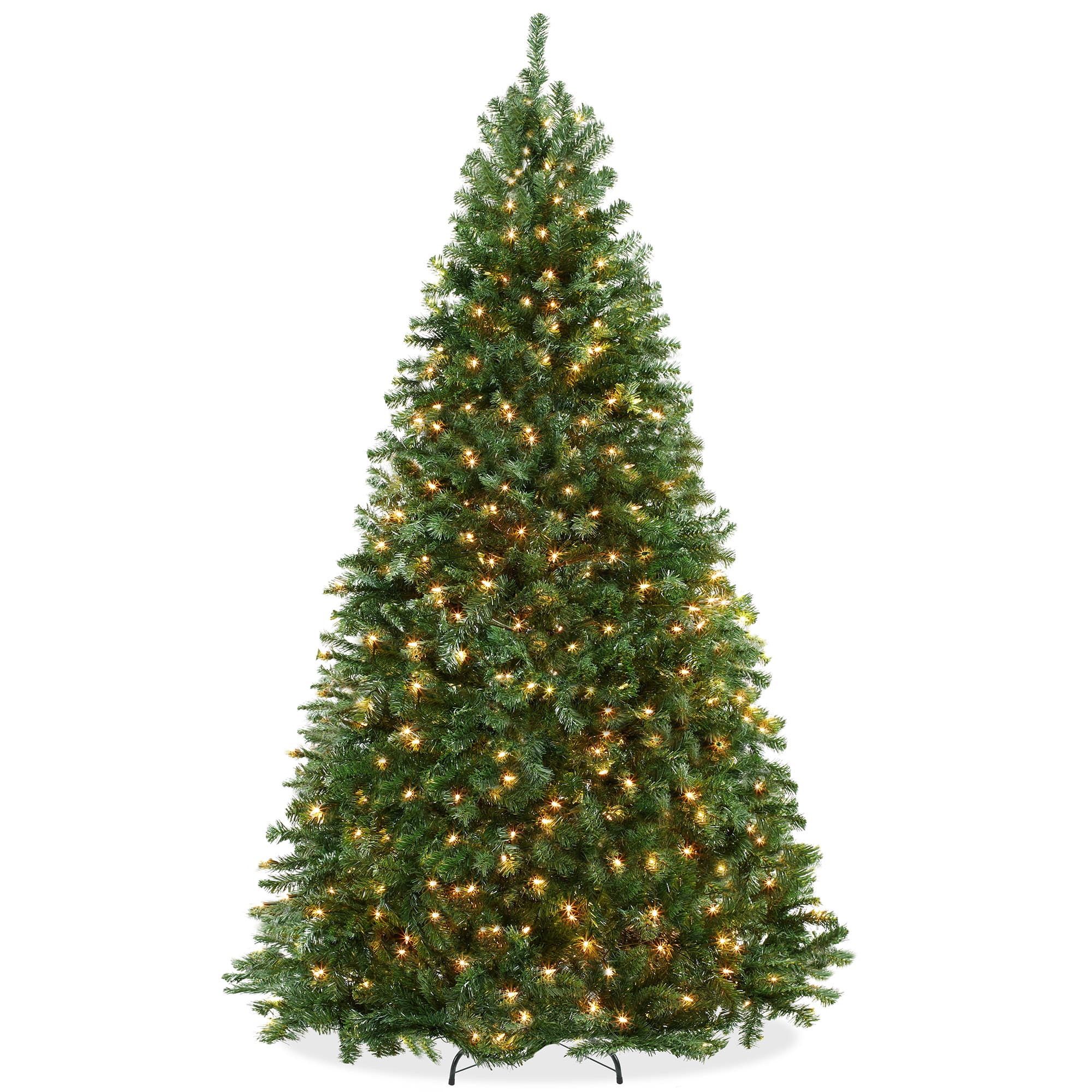 Casafield - Pre-Lit Realistic Spruce Artificial Christmas Tree - Stand - Green