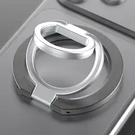 Dteck - Mag Safe Magnetic Ring Stand Holder for Apple iPhone 17 Pro Max Rotating Stand Universal Double Sided Foldable Bracket - Gray