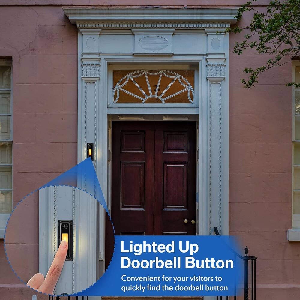Lighted Up Doorbell Button  
Convenient for your visitors to quickly find the doorbell button