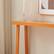Left. Kings Brand Furniture - Kings Brand Furniture Claude Narrow Console Table - Bright Orange.