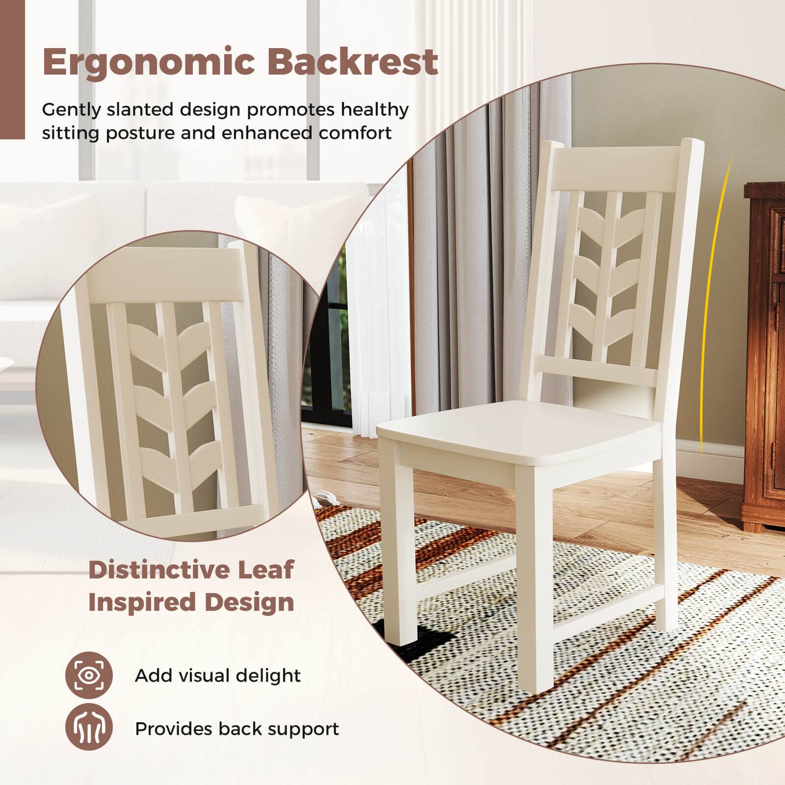 Ergonomic Backrest: Gently slanted design promotes healthy sitting posture and enhanced comfort. Distinctive Leaf Inspired Design: Add visual delight. Provides back support.