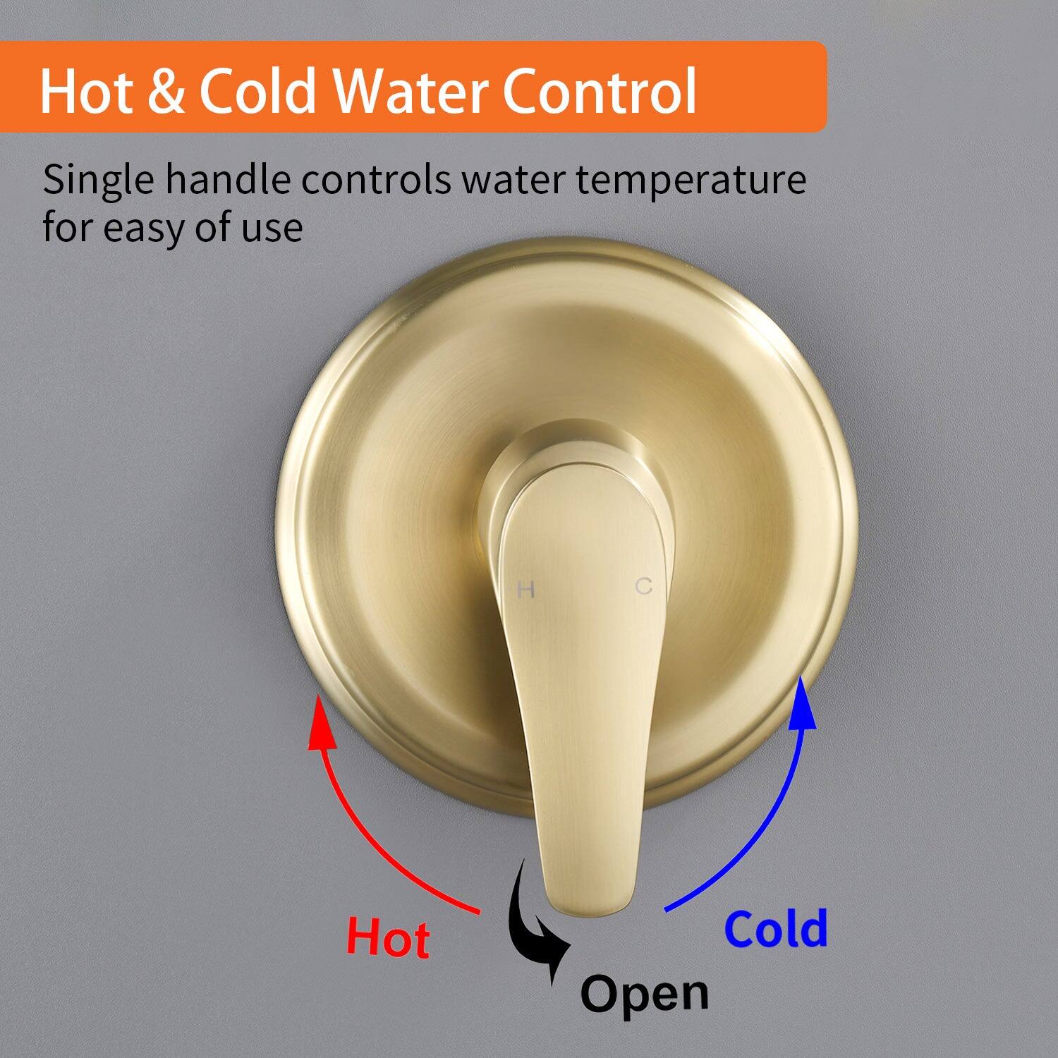 Hot & Cold Water Control

Single handle controls water temperature for easy of use

Hot
Cold
Open