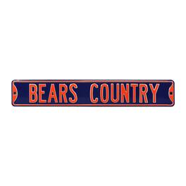 Authentic Street Signs - Chicago Bears 6" x 36" Steel Street Sign - Navy