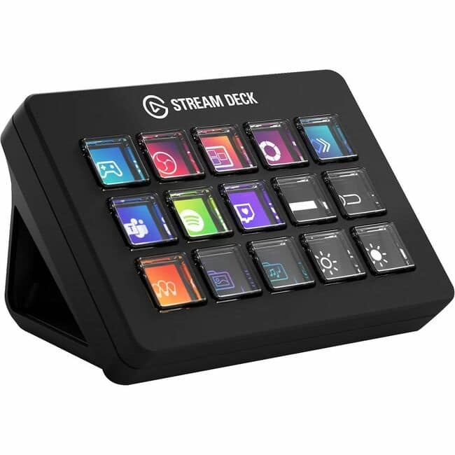 elgato Stream Deck 黒　白パネル付 Elgato Stream Deck MK.2 Full size Wired USB Keypad with 15