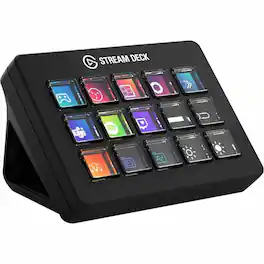 Elgato - Stream Deck Scissor Keys - Cable Connectivity - USB 2.0 Type C Interface - 15 Key(s) - Windows 10 x64, Mac OS - P - Black