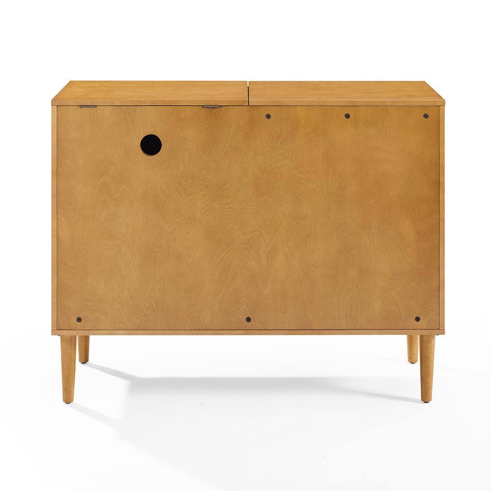 Alt View 7. Crosley Furniture - Everett Large Record Player Cabinet With Vinyl Storage - Acorn.