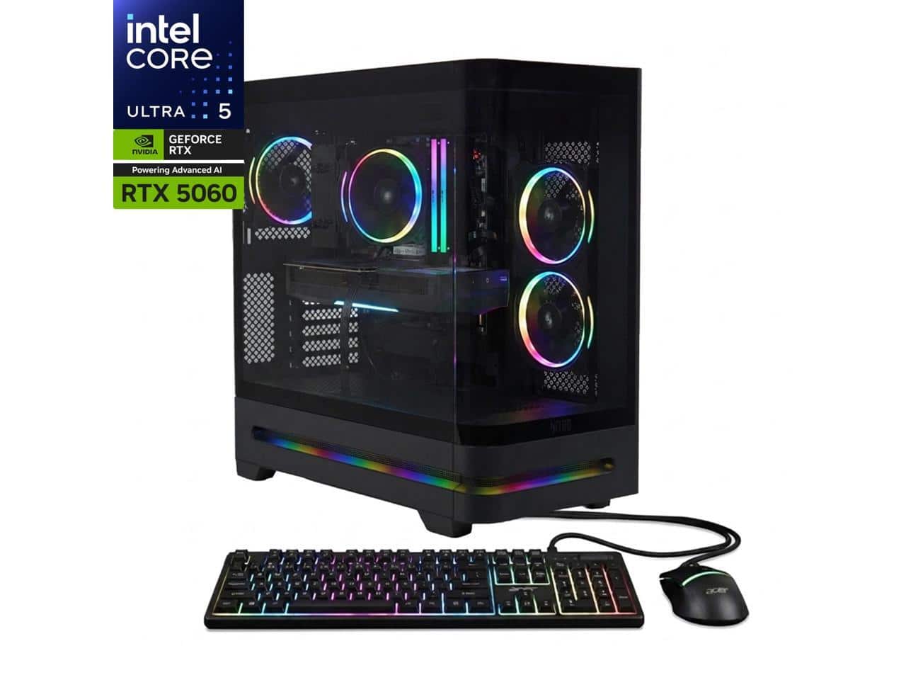 Acer - Nitro 85 Desktop, Intel Core Ultra 5 225F, RTX 5070, 16GB DDR5, 1TB SSD, Wi-Fi 7, Win 11