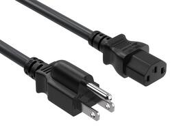 Cable Leader - Computer Power Cord, NEMA 5-15P to IEC C13, 18 AWG, 10A 125V, UL Listed - Black
