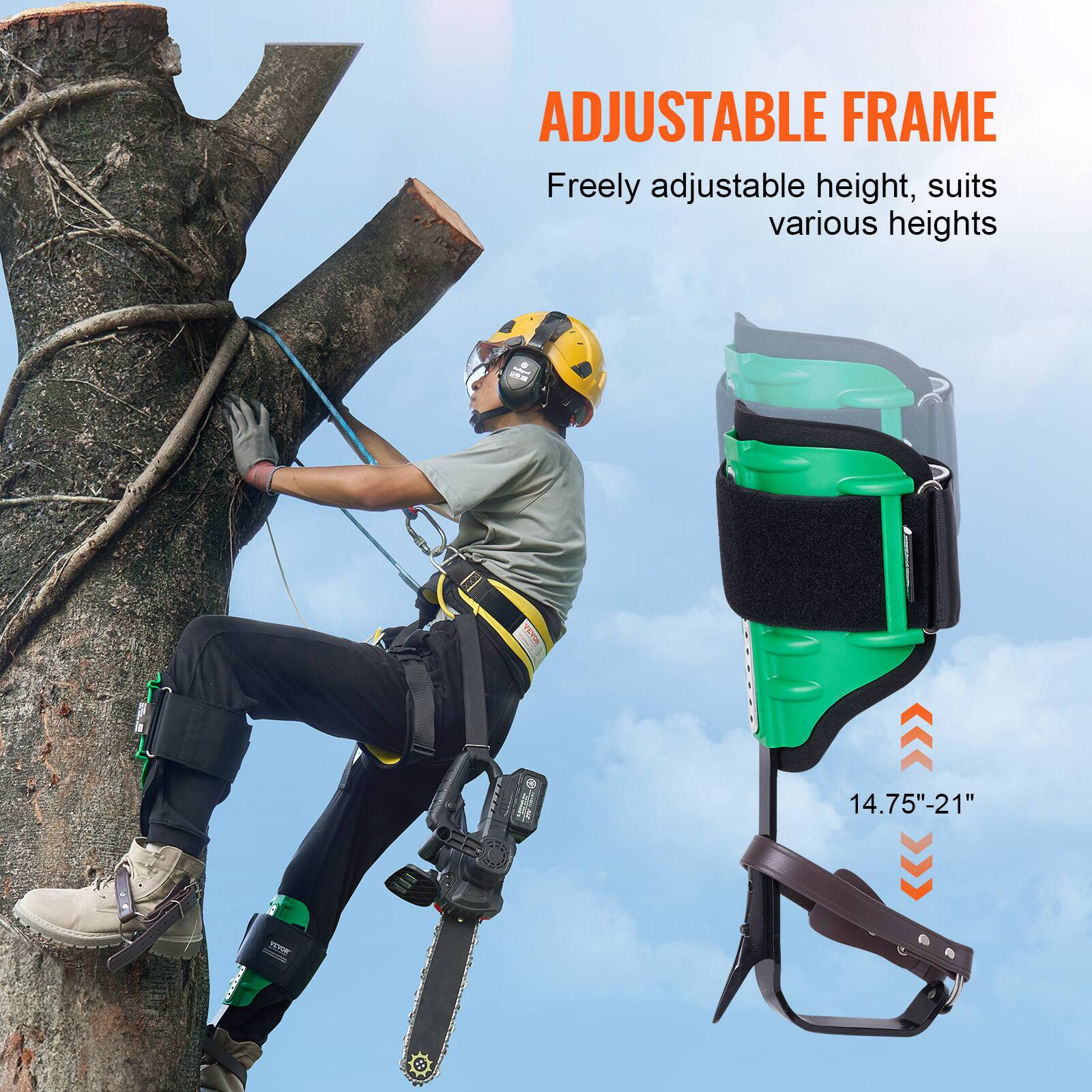 ADJUSTABLE FRAME  
Freely adjustable height, suits various heights  
14.75"-21"