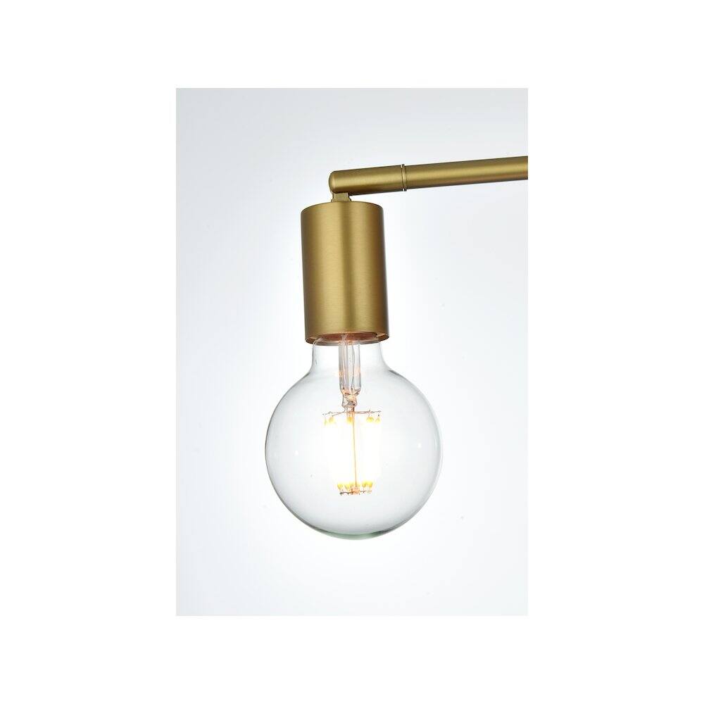 Alt View 4. Living District - Zane 21.5 Inch Flush Mount Ceiling Light in Satin Gold - Satin Gold.