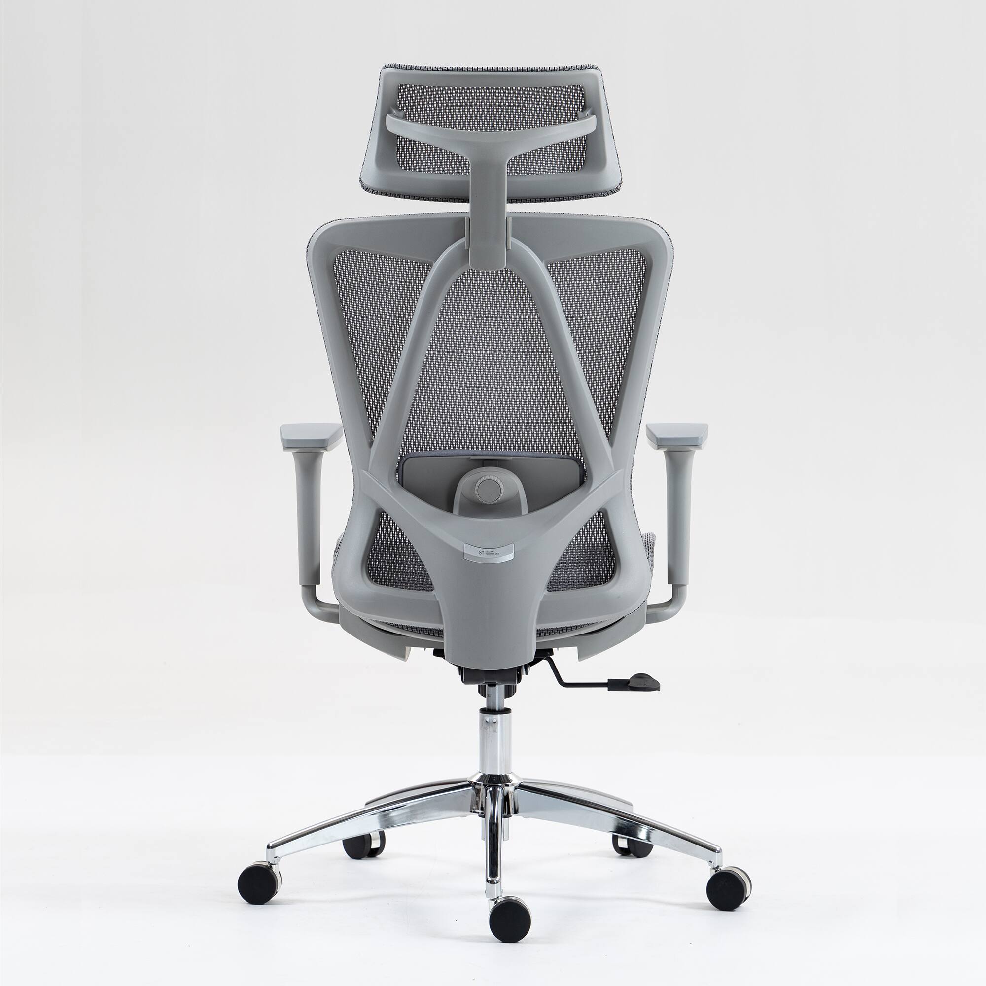 Alt View 2. GOODSILO - Ergonomic Mesh Office Chair with Adjustable Lumbar Support & 3D Armrests - Grey.