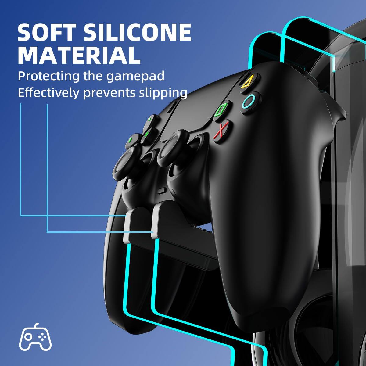 SOFT SILICONE MATERIAL  
Protecting the gamepad  
Effectively prevents slipping