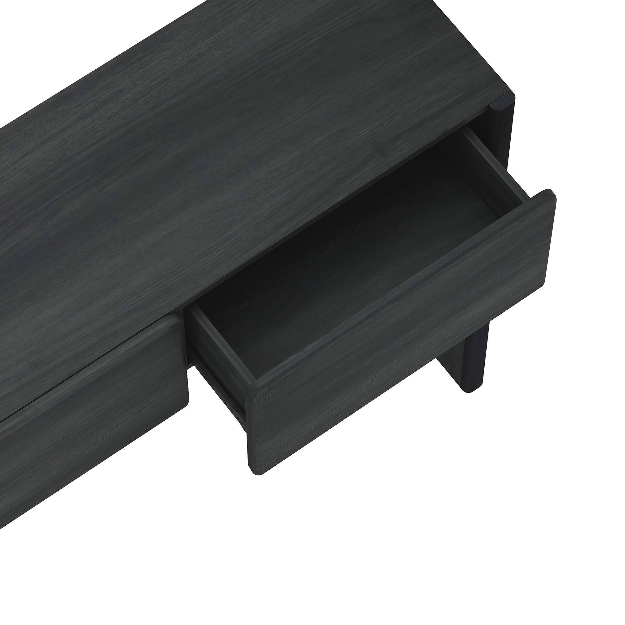 Manhattan Comfort Linda Modern Console Table Charcoal Gray - Best Buy