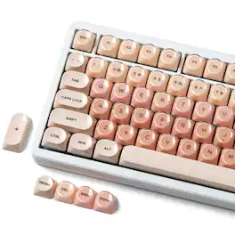 Womier - PBT Keycaps MOA Profile for US layout Mechnical Keyboard - Pink