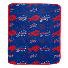 Pegasus - Buffalo Bills 50" x 60" Repeat Big Logo Wordmark Ultra Soft Blanket - Multicolor