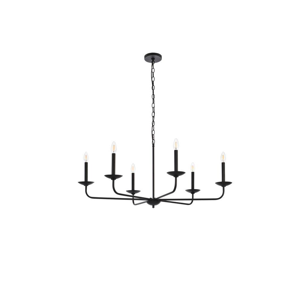 Back. Living District - Cohen 42 inch pendant in black - Black.
