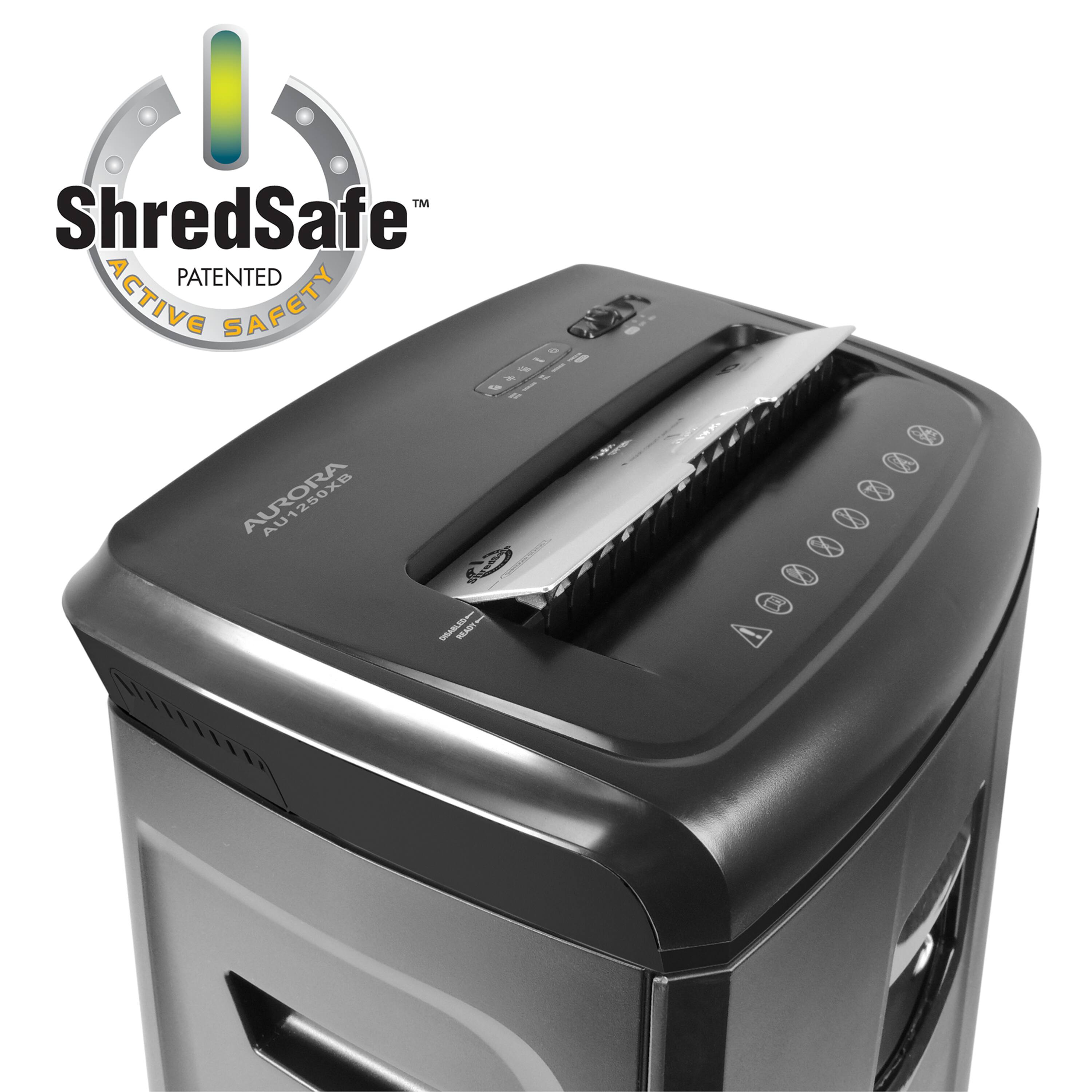 ShredSafe™ PATENTED ACTIVE SAFETY  
AURORA AU1250XB