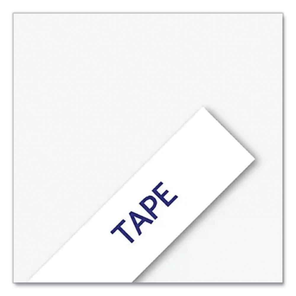 Angle. Brother - Brother P-Touch TZEFA3 0.47 in. x 9.8 ft. TZ Industrial Series Fabric Iron-On Tape - Navy on White - Navy on White.
